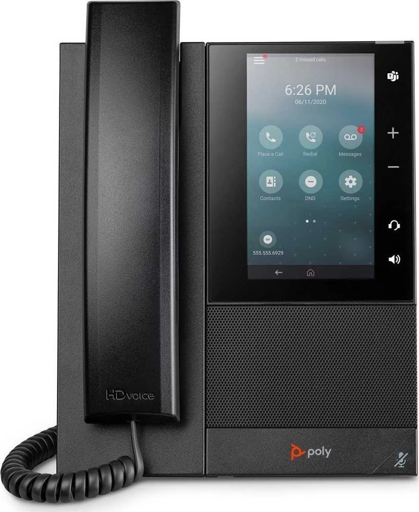 „Telefonas HP Poly CCX 505“ verslo medijos telefonas su atviru SIP ir PoE palaikymu, VoIP telefonu