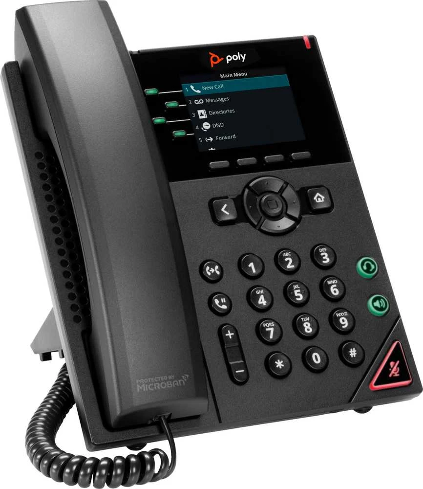Hewlett Packard (HP) Poly VVX 250 4-Line IP telefonas ir PoE įgalintas Nėra lokalizacijos
