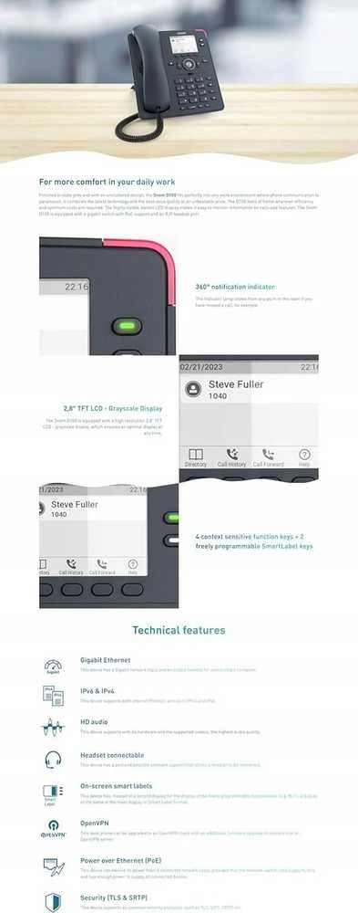 Telefonas Snom D150