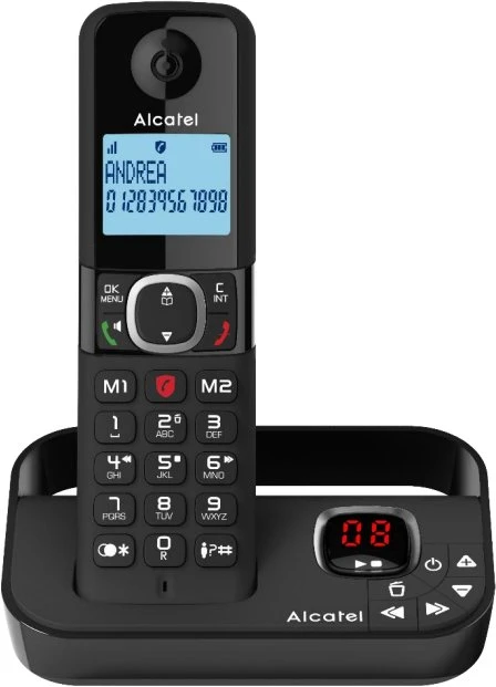 Stacionarus telefonas Alcatel belaidis F860 - DECT - Didelis ekranas (ATL1423426)
