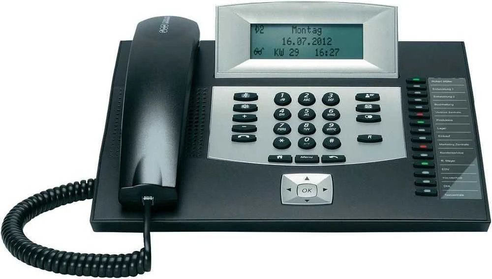 AEW Auerswald COMfortel 1600 Analoginis telefonas Skambintojo ID Juoda