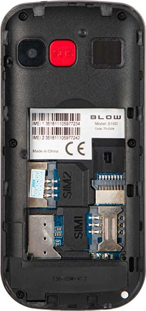 Telefonas senjorams BLOW Juodas su S18D stovu
