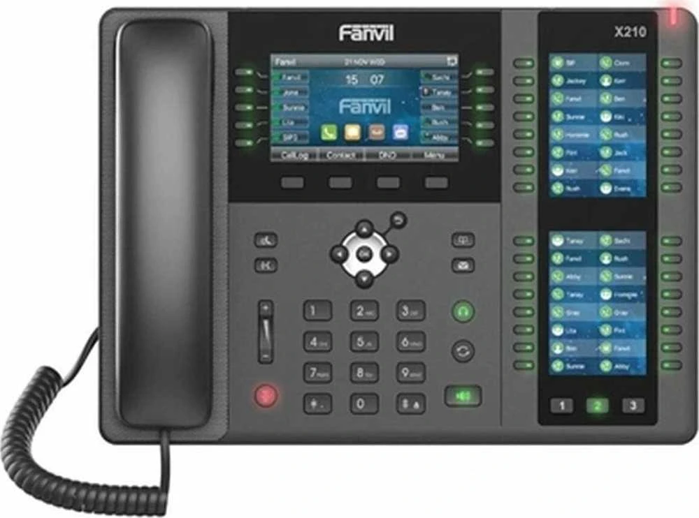 FNV Fanvil X210 V2 IP telefonas Juoda 20 linijos LCD