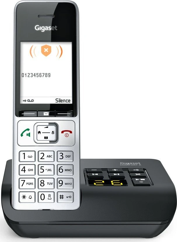 Belaidis telefonas - Gigaset 500A Comfort (Gigaset, 200 įrašų, 17 val. pokalbio laikas)