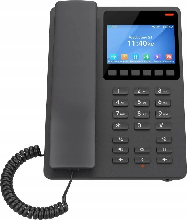 Telefonas stacionarus GrandStream Grandstream GHP 631 LCD JUODA | VoIP | Telefony hotelowe