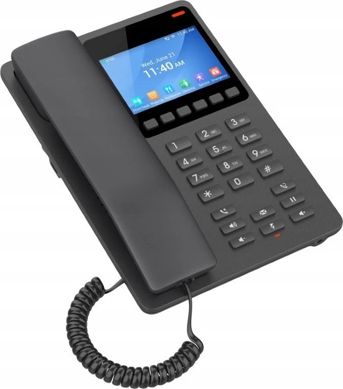 Telefonas stacionarus GrandStream Grandstream GHP 631 LCD JUODA | VoIP | Telefony hotelowe