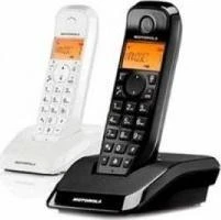 Telefonas stacionarus belaidis komplektas 2 vnt. Motorola S1202 juoda balta