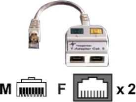 Telegärtner T-Adapteris Cat5e, 100Base-T / ISDN (21.17.3039)