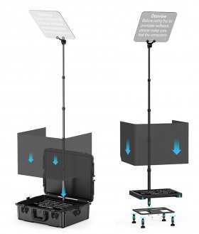 Teleprompteris - Desview T300 19" Monitorius 1000 Nits HDMI SDI USB Nuotolinio Valdymo Pultas