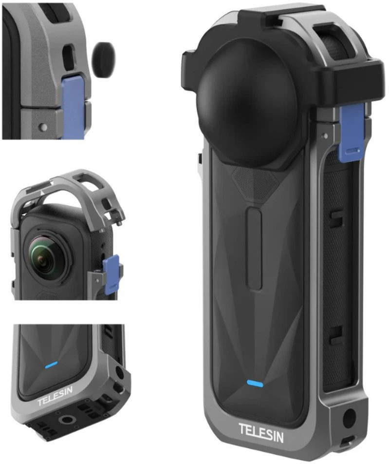 Telesin aliuminio apsauginis dėklas, skirtas „Insta360 X5“