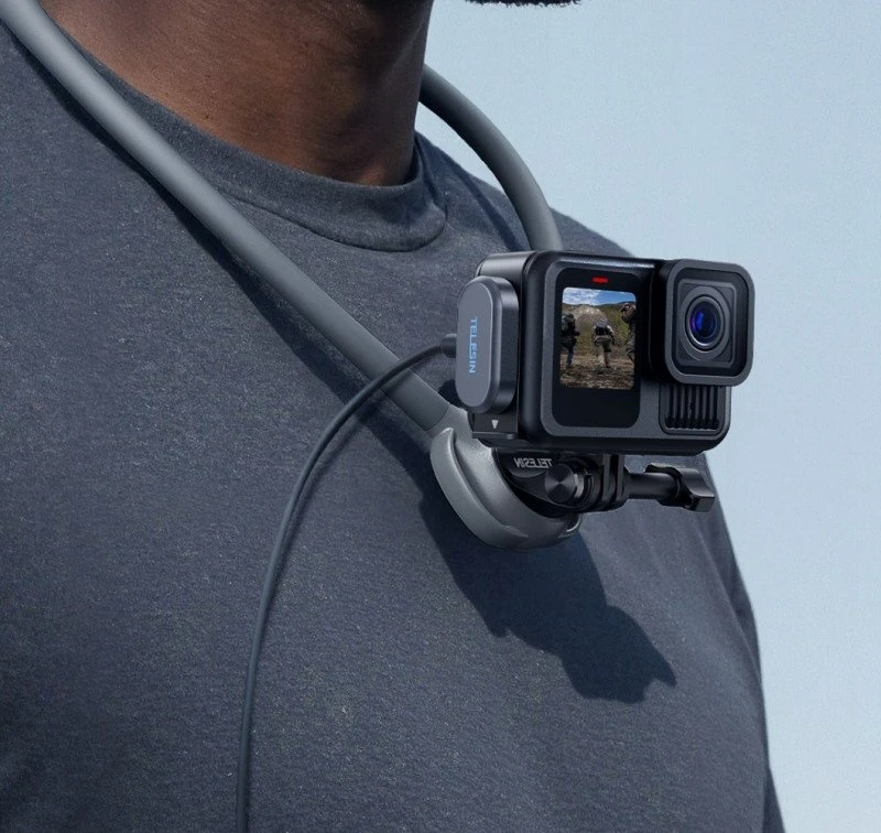 Telesin magnetinis įkrovimo adapteris su dangteliu, skirtas GoPro 9, 10, 11, 12, 13