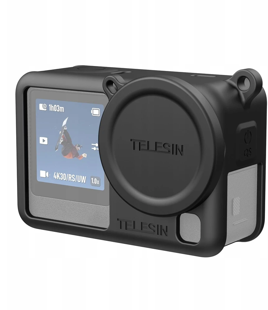 Telesin Silicone Protective Case for DJI Osmo Action 6 juodos spalvos