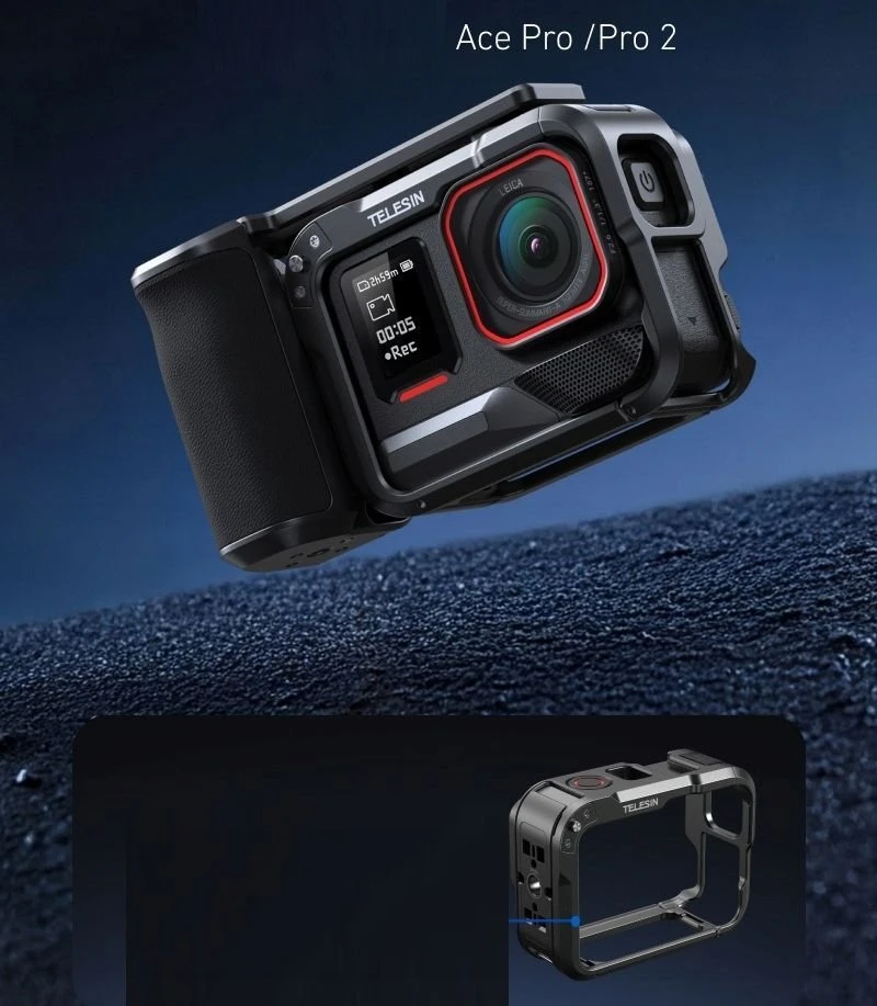 „Telesin“ apsauginis dėklas su rankena, skirtas „Insta360 Ace Pro“ / „Ace Pro 2“