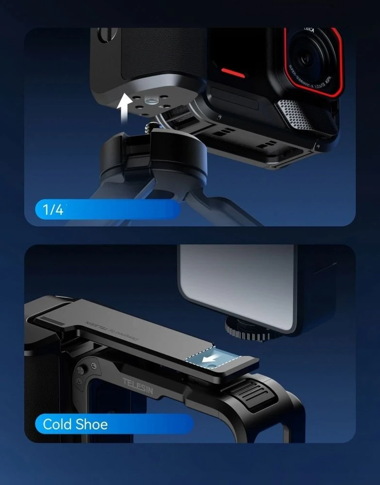 „Telesin“ apsauginis dėklas su rankena, skirtas „Insta360 Ace Pro“ / „Ace Pro 2“