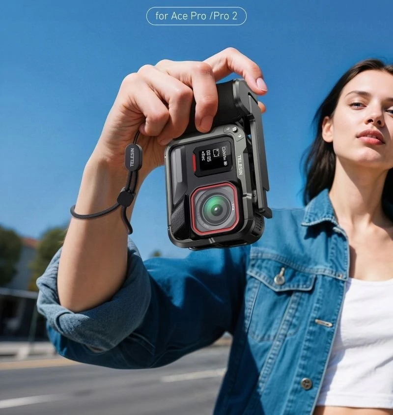 „Telesin“ apsauginis dėklas su rankena, skirtas „Insta360 Ace Pro“ / „Ace Pro 2“