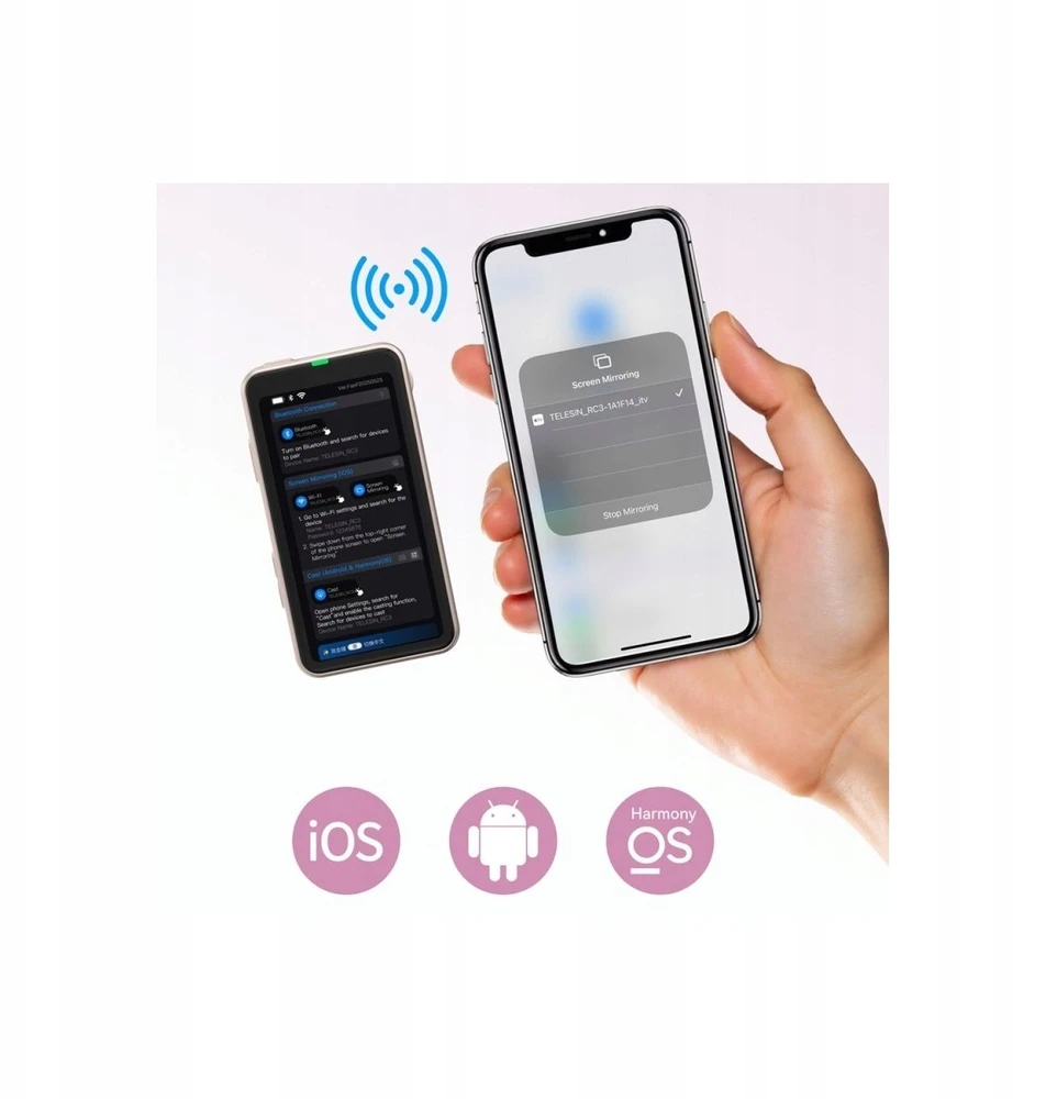 „Telesin Mobile“ papildomas asmenukių ekranas, skirtas „iOS“ / „Android“