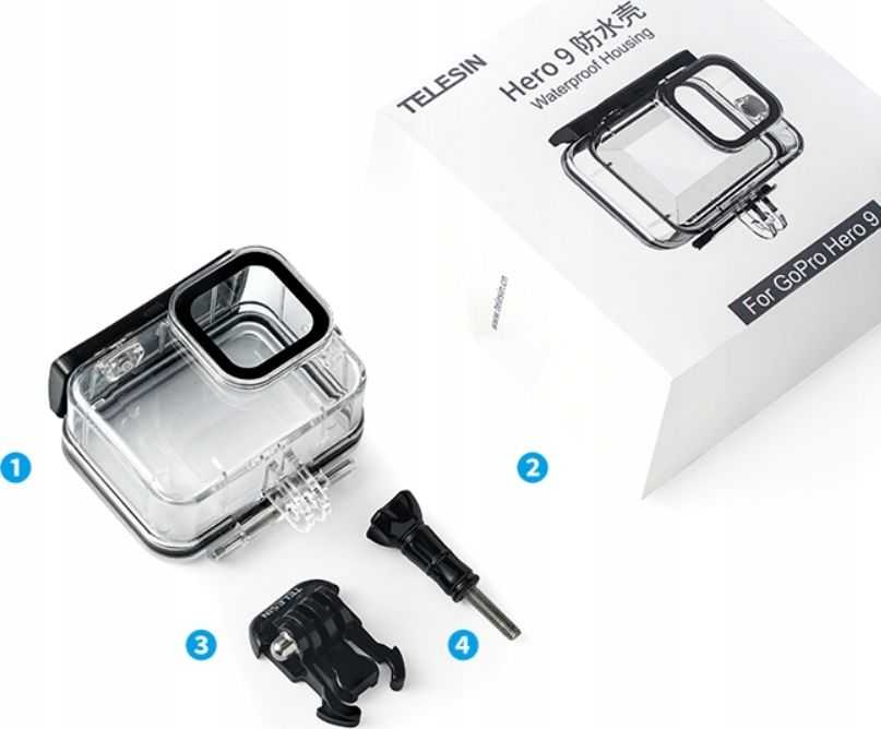 Telesin Woterproof dėklas, skirtas GoPro Hero 9 (GP-WTP-901)