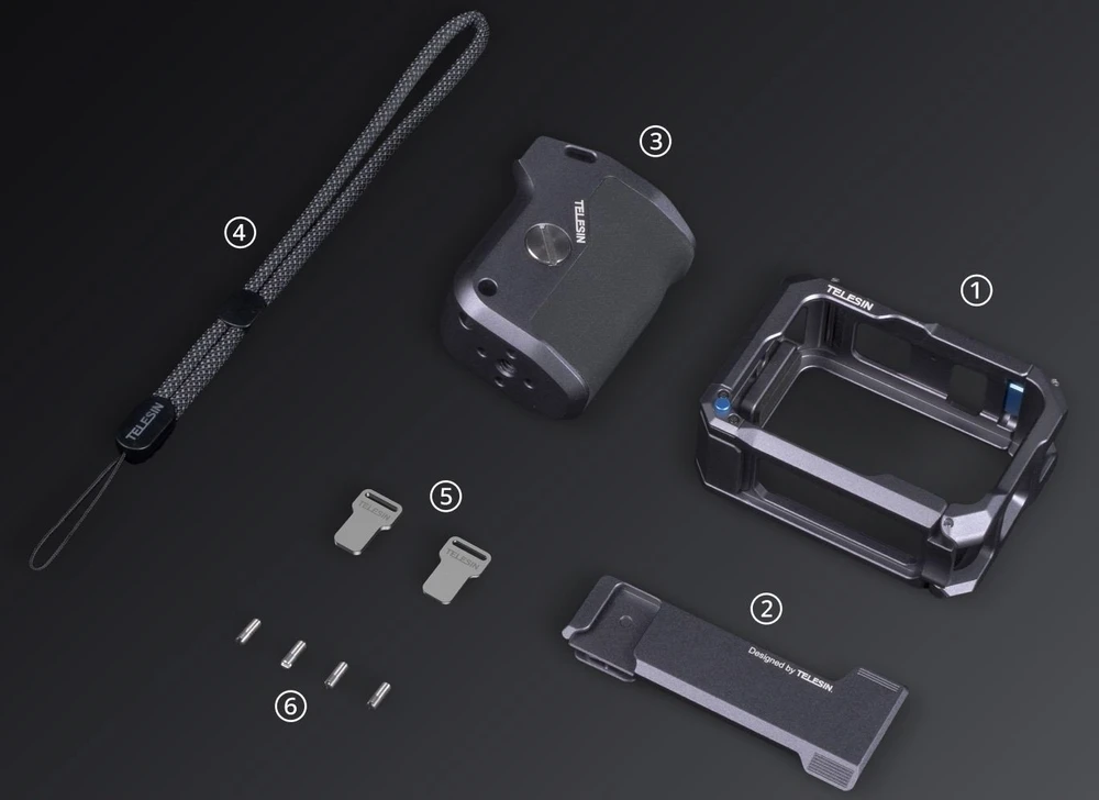 StreetGrip Telesin GoPro Hero 9-13 rinkinys su korpusu