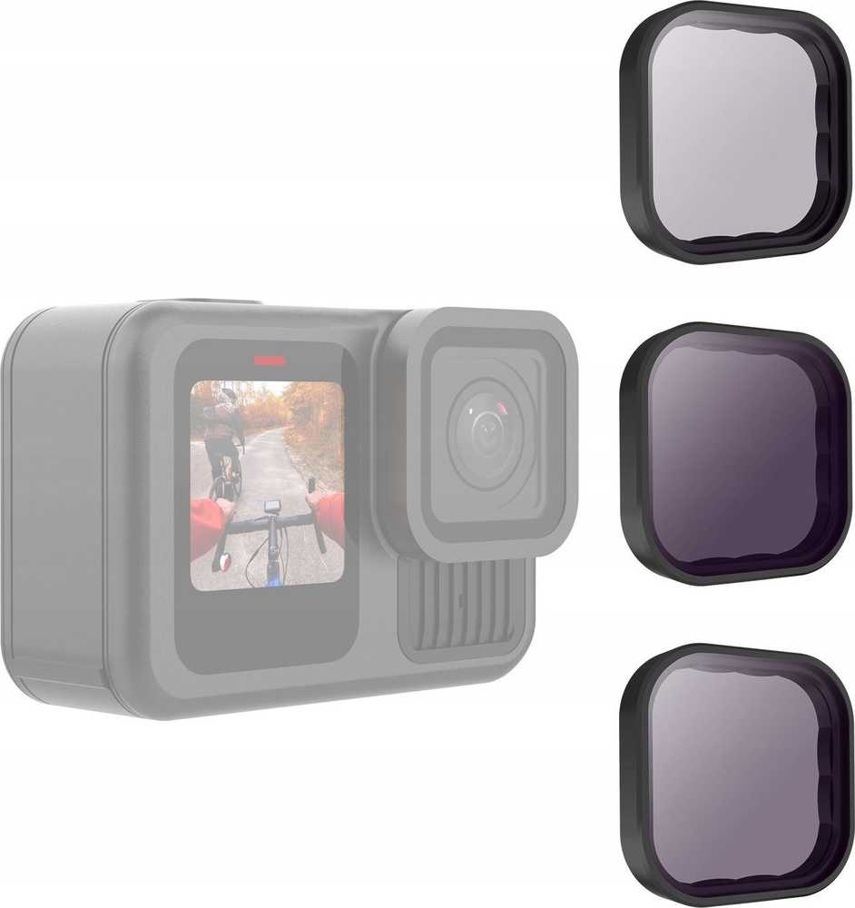 Set of 3 Telesin ND 8/16/32 filters for GoPro GoPro Hero 13 Juodas (S5-FLT-12-TGP)