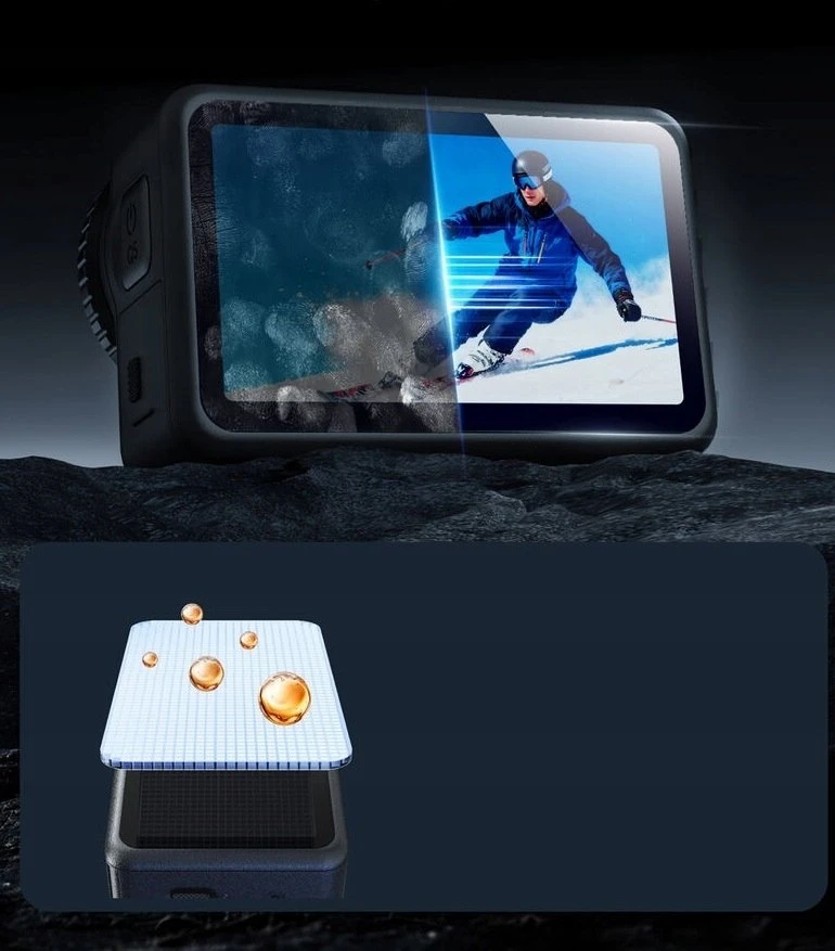 „Telesin“ grūdinto stiklo komplektas DJI Osmo Action 6 2x objektyvui + ekranui