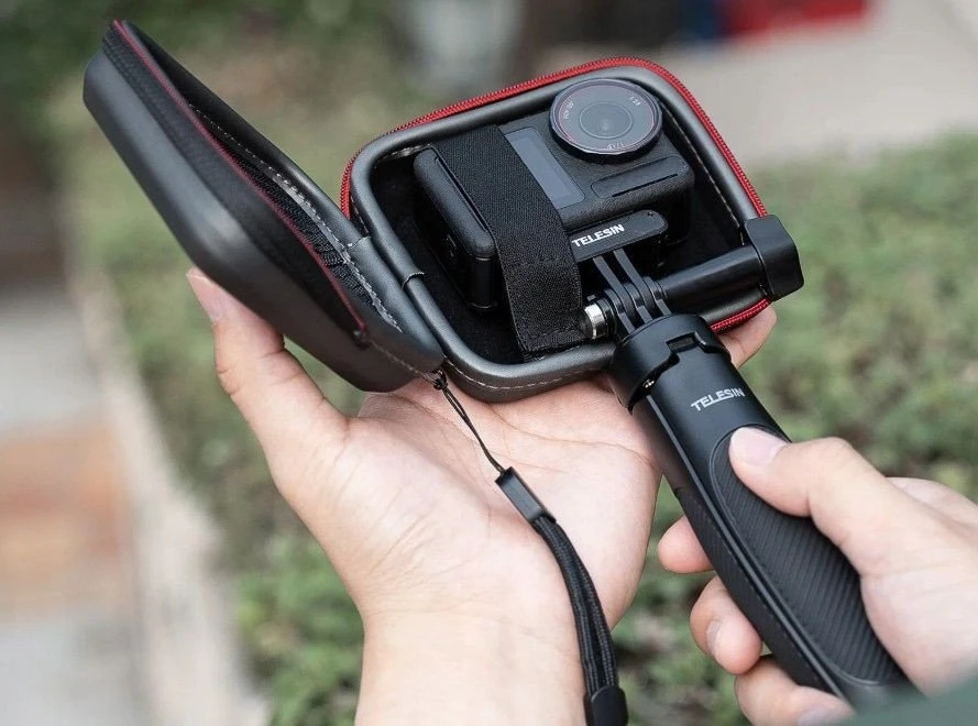 Telesin dėklas sportinėms kameroms (įskaitant Insta360 Ace Pro 2, DJI Action 5 Pro, GoPro 13)