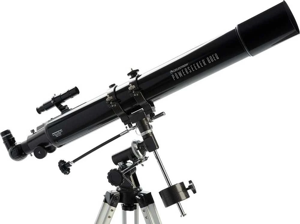 Teleskopas - Celestron PowerSeeker 80EQ 225x Juodas