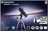 Teleskopas BRESSER SKY Spica 130/650 EQ3 su išmaniojo telefono kameros adapteriu