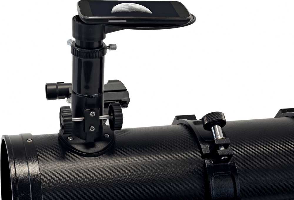 Teleskopas BRESSER SKY Spica 130/650 EQ3 su išmaniojo telefono kameros adapteriu