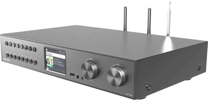 Telestar TOP 500 Hi-Fi Imtuvas DAB+/FM/Internet Radio, Bluetooth, USB, LAN/Wi-Fi, Juodas