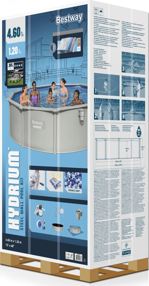 Hydrium baseino pakuotė su montavimo instrukcija