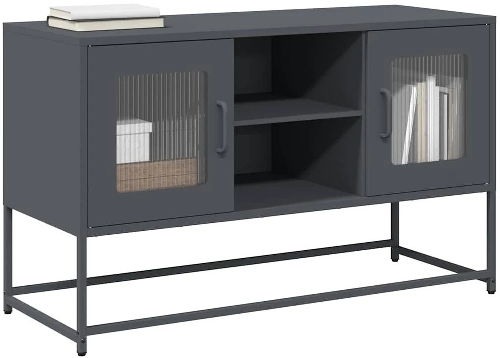 TV staliukas Televizoriaus spintelė, antracito, 100,5x39x60,5cm, plienas