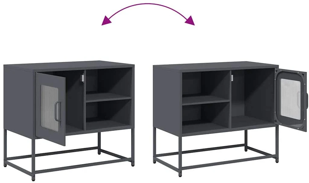 TV staliukas Televizoriaus spintelė, antracito, 68x39x60,5cm, plienas
