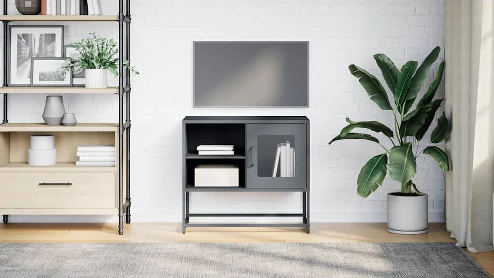 TV staliukas Televizoriaus spintelė, antracito, 68x39x60,5cm, plienas