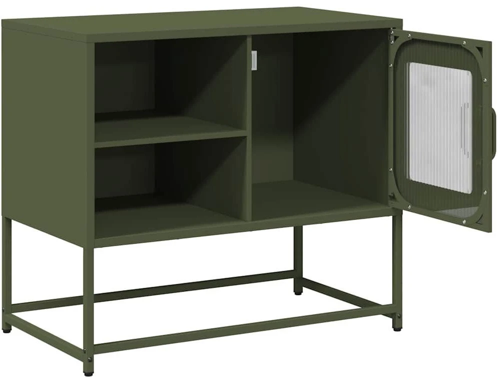 TV staliukas Televizoriaus spintelė, alyvuogių, 68x39x60,5cm, plienas