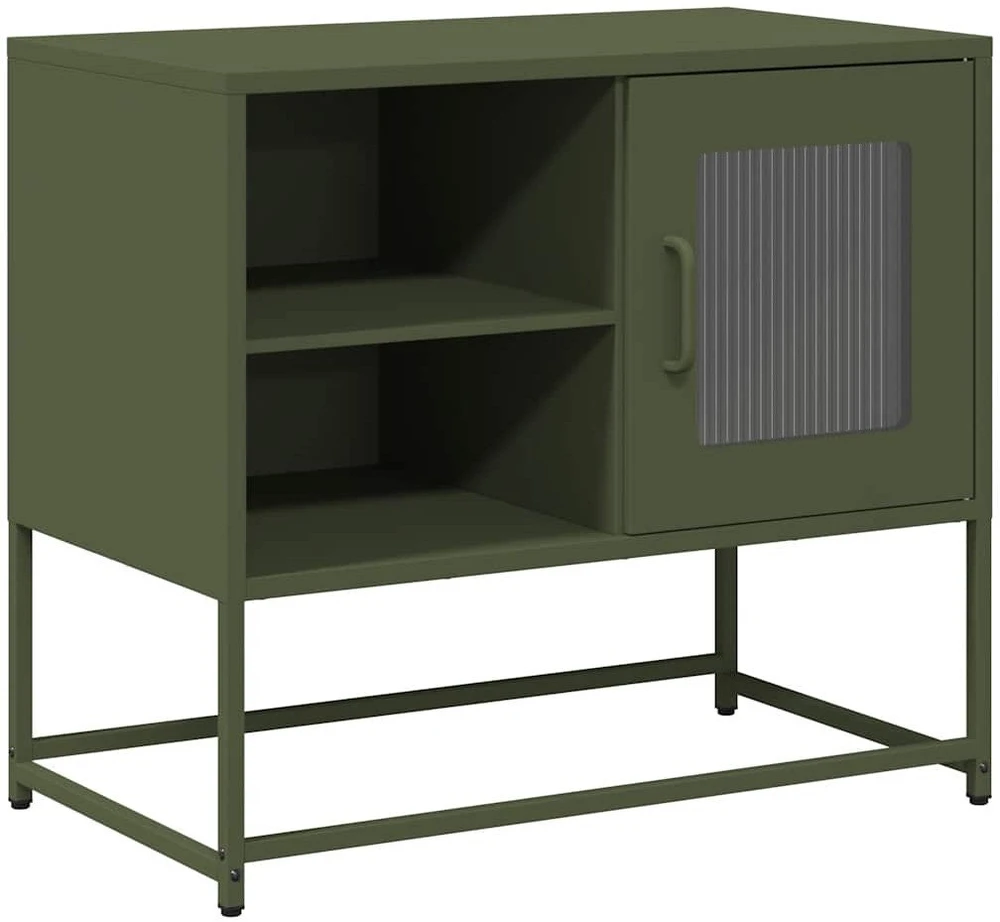 TV staliukas Televizoriaus spintelė, alyvuogių, 68x39x60,5cm, plienas