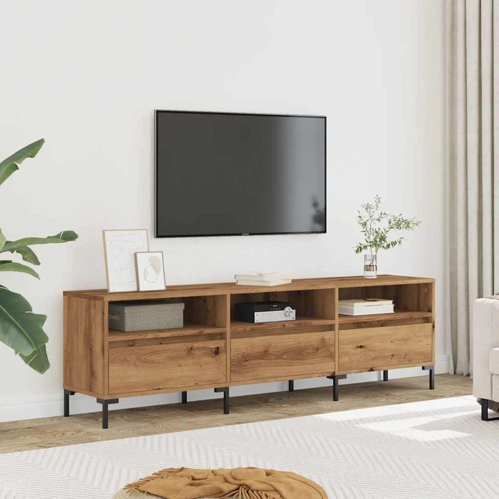 TV staliukas Televizoriaus spintelė, artisano ąžuolo, 150x30x44,5cm, mediena