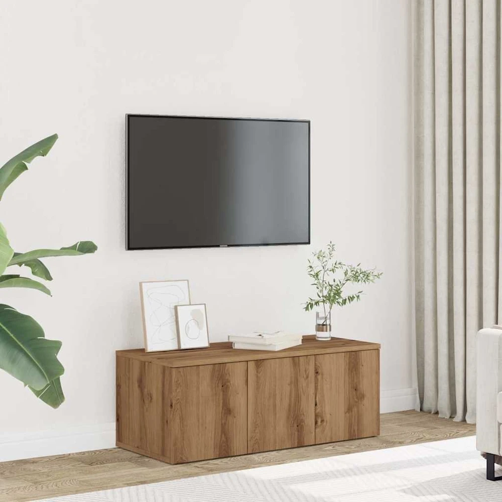 TV staliukas Televizoriaus spintelė, artisano ąžuolo, 80x34x30cm, mediena