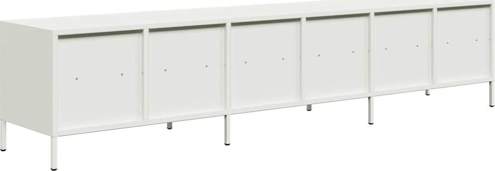 TV staliukas Televizoriaus spintelė, balta, 202x39x43,5cm, plienas