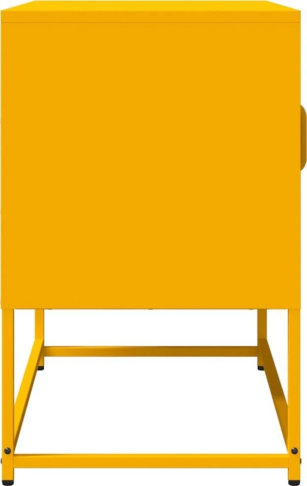 TV staliukas televizoriaus spintelė garstyčių geltona 68x39x60,5 cm