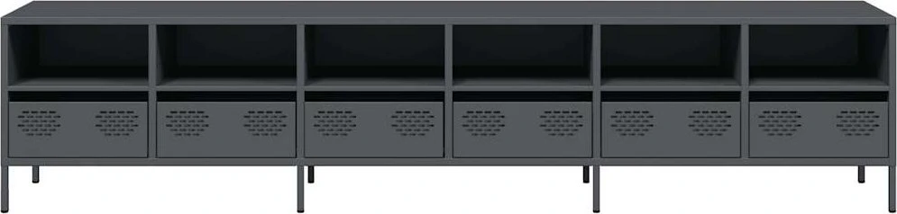 TV staliukas Televizoriaus spintelė, antracito, 202x39x43,5cm, plienas