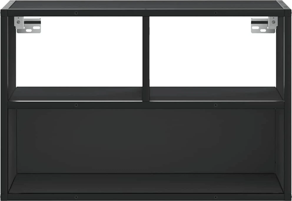 TV staliukas Televizoriaus spintelė, juoda, 60x31x39,5cm, mediena ir metalas