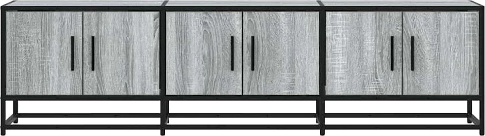 TV staliukas Televizoriaus spintelė, pilka, 150x35x41cm, mediena ir metalas