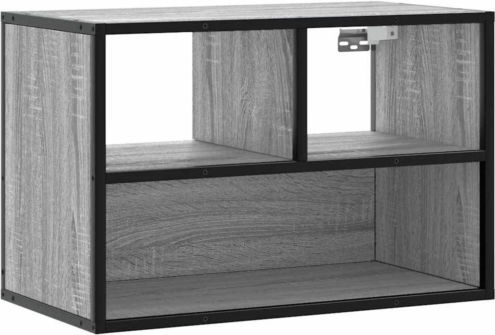 TV staliukas Televizoriaus spintelė, pilka, 60x31x39,5cm, mediena ir metalas