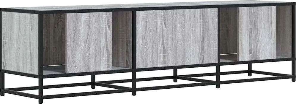 TV staliukas Televizoriaus spintelė, pilka, 150x35x41cm, mediena ir metalas
