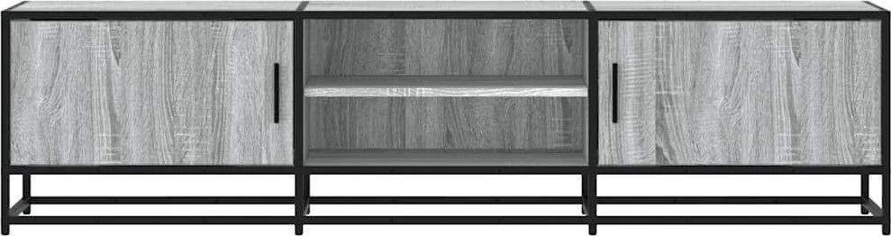 TV staliukas Televizoriaus spintelė, pilka, 160x35x41cm, mediena ir metalas