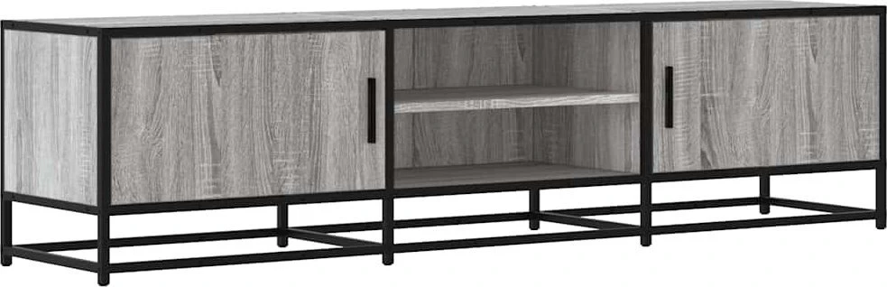 TV staliukas Televizoriaus spintelė, pilka, 160x35x41cm, mediena ir metalas