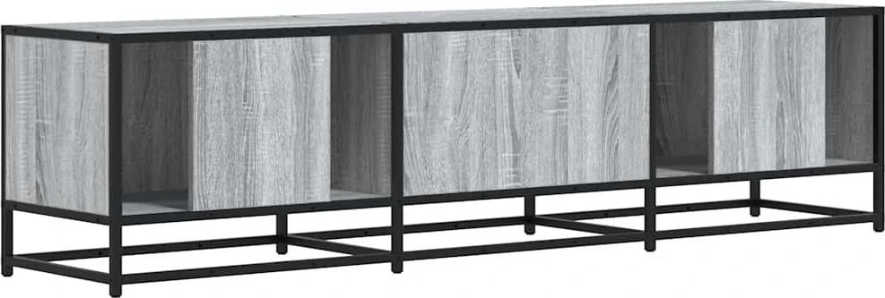 TV staliukas Televizoriaus spintelė, pilka, 160x35x41cm, mediena ir metalas
