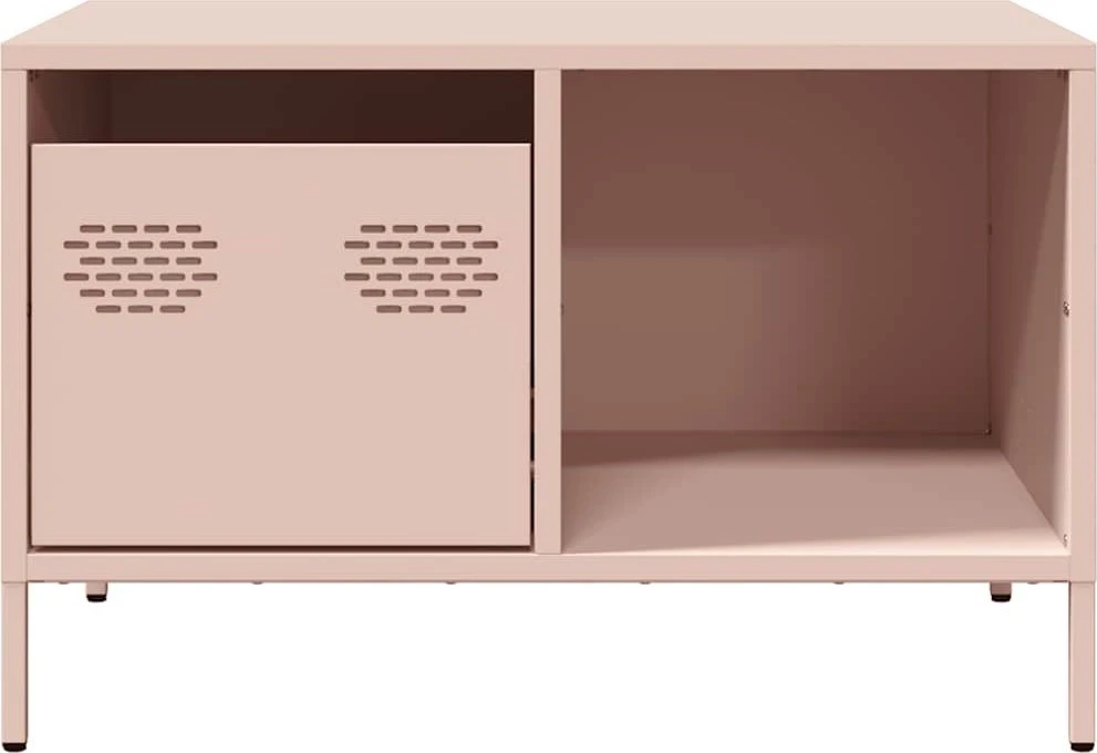 kavos staliukas rožinis 68,5x50x43,5cm šaltai valcuotas plienas