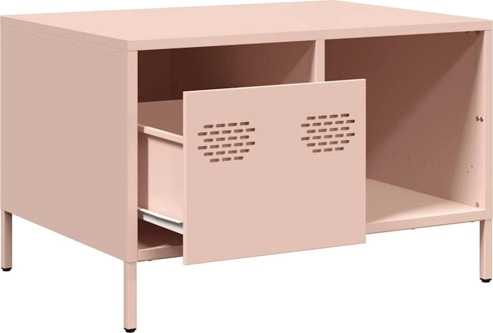 kavos staliukas rožinis 68,5x50x43,5cm šaltai valcuotas plienas