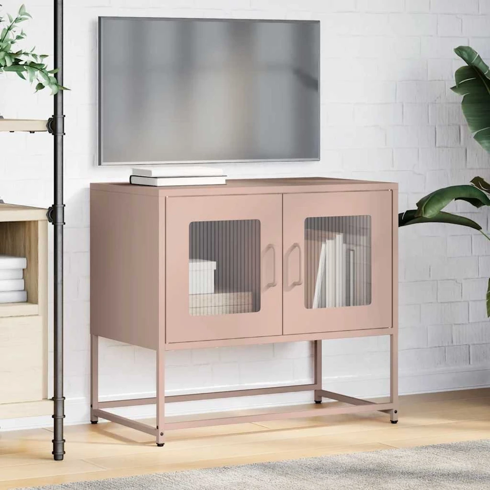 TV staliukas televizoriaus spintelė rožinė šaltai valcuotas plienas